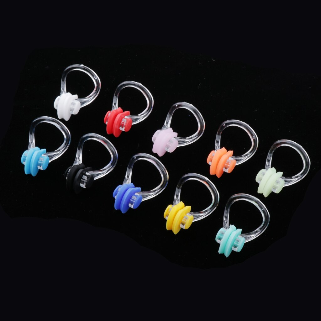 Set mit  of 10 wasserdichten nasenclips zum schwimmen für erwachsene, männer, frauen, kinder, jungen und mädchen