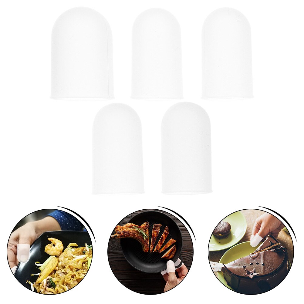 5pcs Silicone Fingertips Protective Finger Cot Silicone Finger Caps Finger Cots