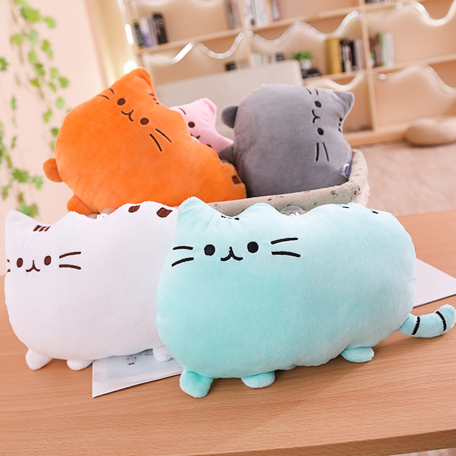 Kawaii Dier Knuffels Soft Gevulde Squishy Kussen Squishmallow Pop Thuis Auto Decor Verjaardag Valentijnsdag Cadeau Voor Kinderen Meisje