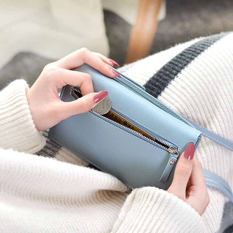 Women Crossbody Phone Wallet Case Multi Function Shoulder Bag Women's Wallet Female Purses