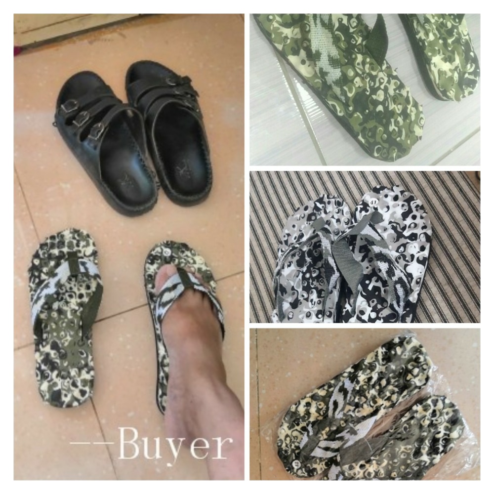 Hommes Camouflage tongs pantoufles chaussures sandales pantoufle intérieur et extérieur décontracté hommes antidérapant chaussures de plage sapato masculino 40-45