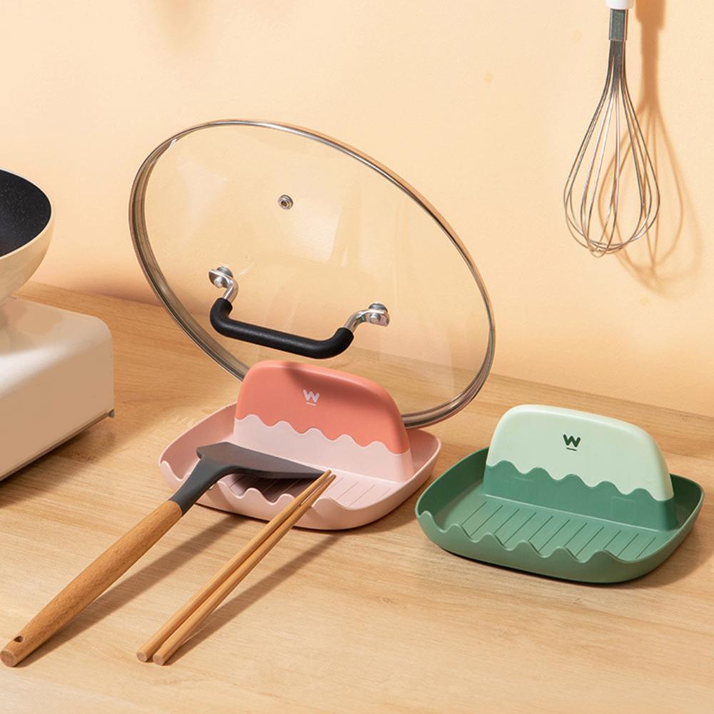 Pudding Spatula Holder, Pot Cover Holder, Spoon Mat, Chopping Board Frame, Chopsticks, Kitchen Shelf Kitchenware Utensils