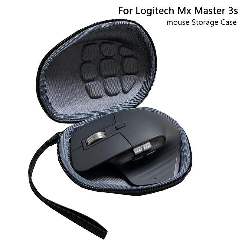 Oppbevaringsveske til logitech mx herre 3s avansert trådløst mus hardt etui beskyttelsesveske til reise, bærbar mus, hardt skall