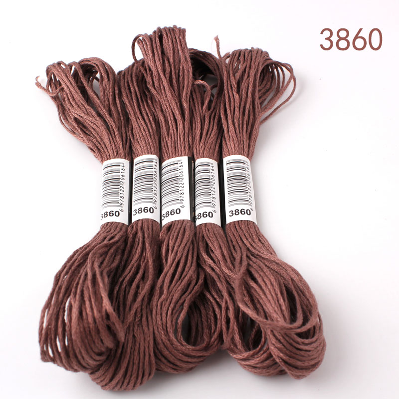 3859-10 sztuk nici robić haftu krzyżykowego / nici robić haftu krzyżykowego / nici niestandardowe kolory wszystkie kolory 447 kolorów nie6-3859-5200: Koral Czerwony