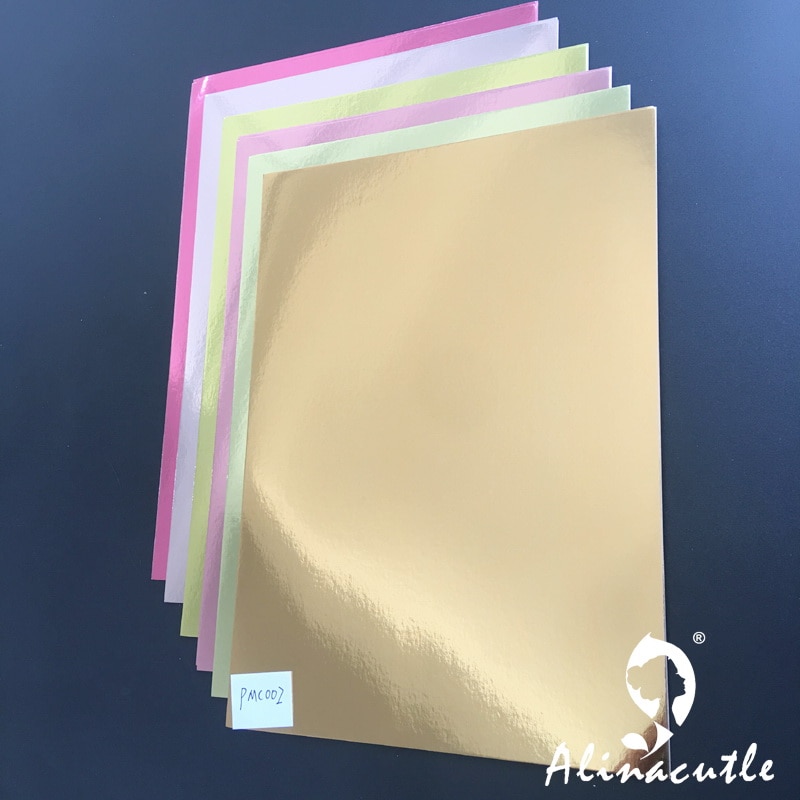 6 farver  x 2 ark karton papir karton grønne farver nuancer spejl  a4 250 gsm scrapbogspapir pakke craft pad alinacraft