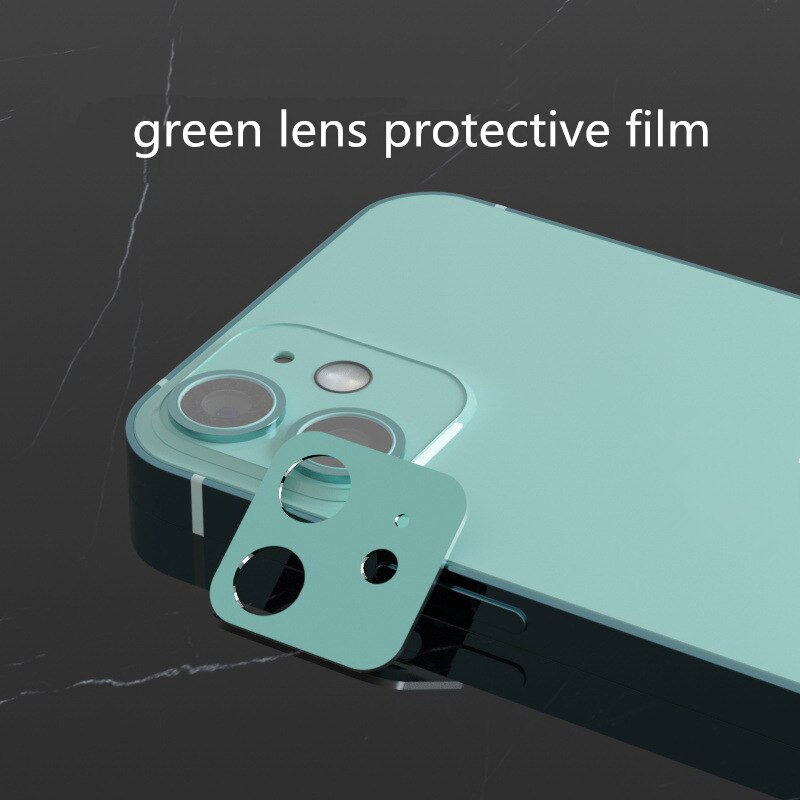 For IP 12 Mobile Phone Metal Lens Protective Film 12Pro Rear Camera Protective Film: IP12 green