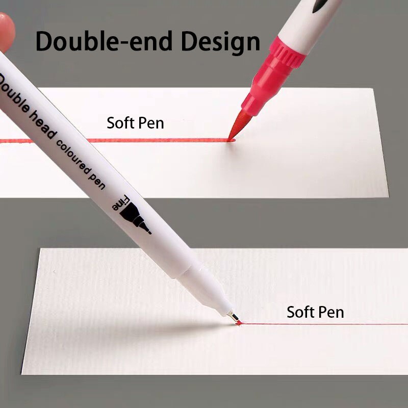 100 Kleur Zachte Hoofd Aquarel Pen Kinderen Basisschool Met 24 Kleur 36 Kleur Dubbele Hoofd Wasbare Aquarel Pen Art suppli