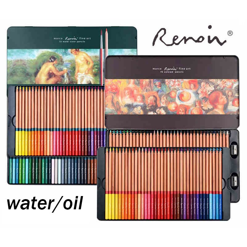 Renoir 48/72/100/120 akvarell og oljefarge blyant til håndmaling og fargelegging spesialist til kunstnere kunstforsyning fargeblyant