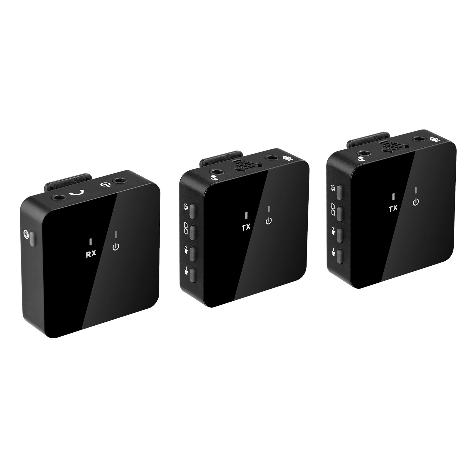 Wireless Microphone UHF Wireless Mic 2 Transmitters and Receiver with Clip Rechargeable Microphone