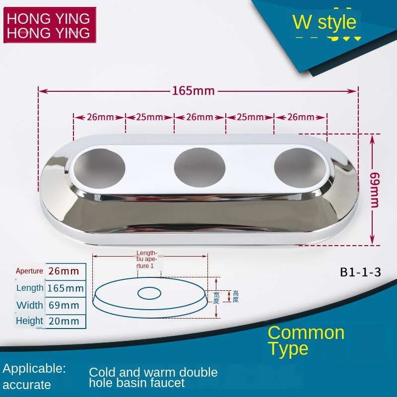 Rvs Kraan Decoratieve Cover Verhogen Met Hoge Diepte Driehoekige Valve Douchekraan Cover: W
