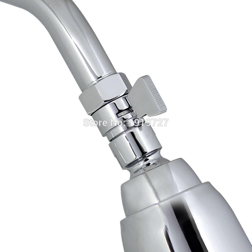 Bagnolux Brand Polished Chrome Shower Head Shut-Off Valve Brass with Brass Handle