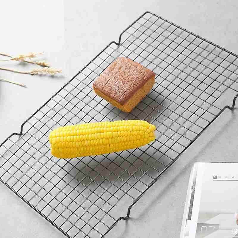 Rejilla de alambre de acero al carbono bandeja refrigerante para pastel estante para comida, estante para galletas, soporte para pan de cocina, horno para hornear, Pizza, barbacoa, galleta H7Q2