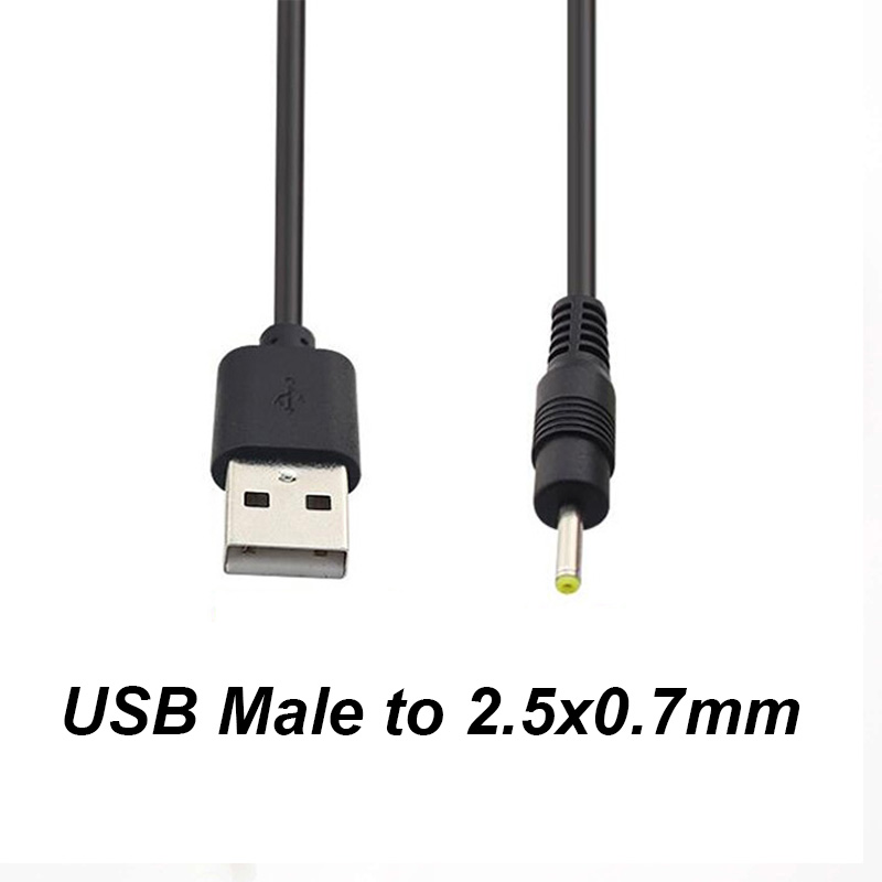 5V USB tipo A macho a DC Cable de cargador conector Jack Cable de extensión de fuente de alimentación 22AWG 3A: Naranja / 1 metro