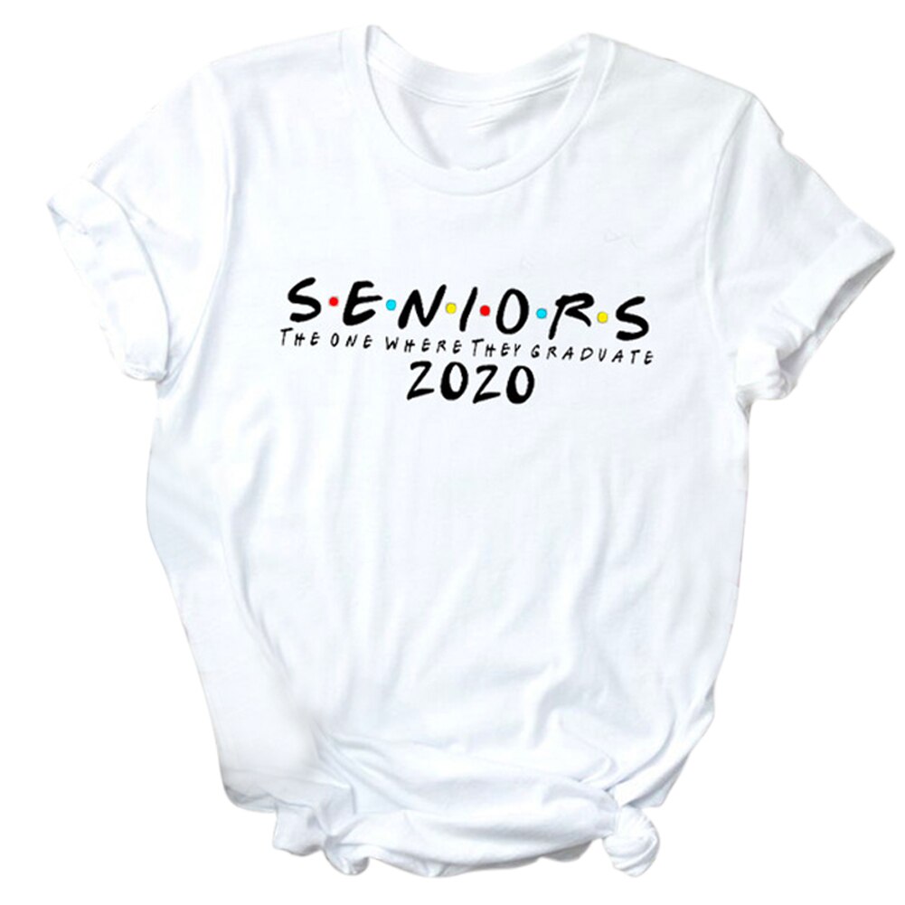 Seniors The One T-shirt Cotton Unisex T-shirt Tops Casual Short Sleeve HB88: White / XL