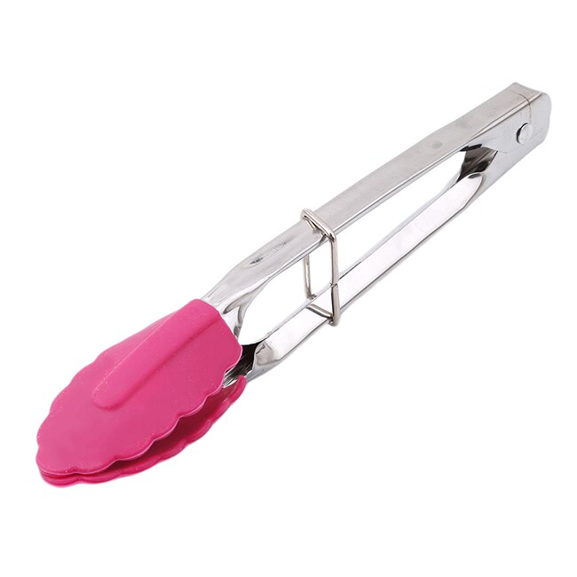 1 Pc BBQ Tongs Silicone Cover Food Tongs Lock Barbecue Clip Clamp Stainless Steel Bread Tongs Kitchen Tools
