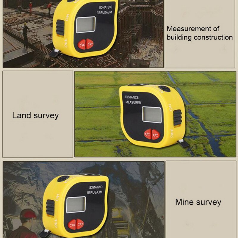 Afstand Meter 40 Khz Ultrasone Afstandsmeter Draagbare Afstandsmeter Met 1M Zachte Meetlint 0.55-18.288M/50-18M