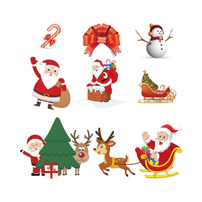 Kerstman Stickers Ijzer Op Patch Voor Kinderen Kleding Warmteoverdracht Stickers Diy Wasbare Kerstboom Patches