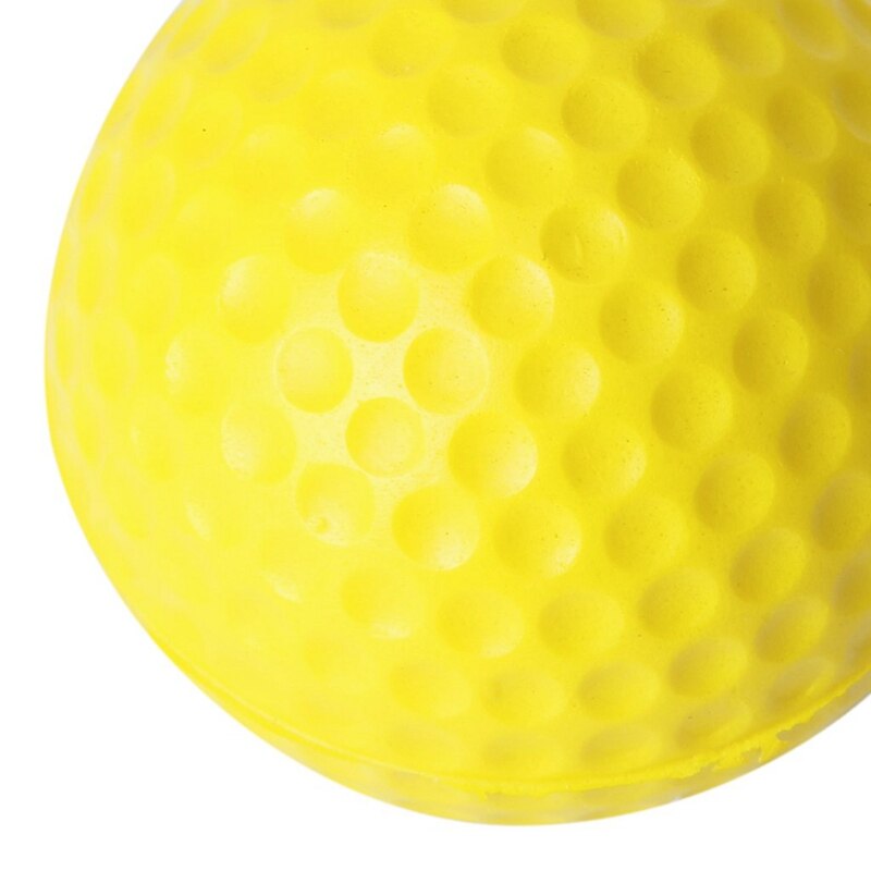 10pcs Yellow Soft Elastic Indoor Practice PU Golf Ball