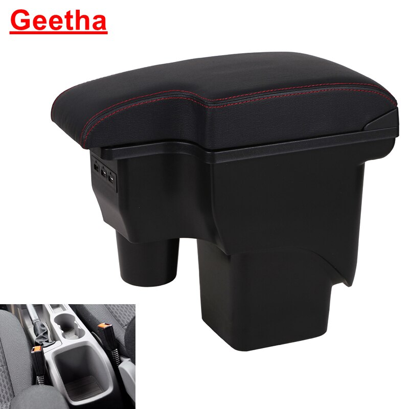 Reposabrazos para Ford Focus Mk2, compartimento central de almacenamiento, accesorios de decoración de estilo de coche, doble capa, gran espacio