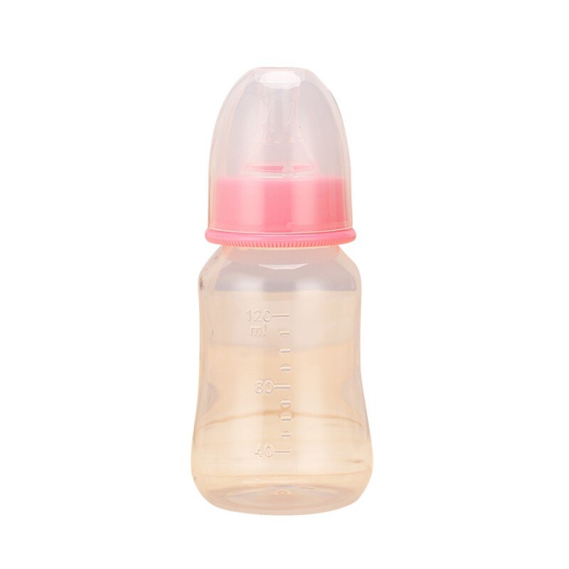Baby Baby Fles Pasgeboren Cup Zuigfles 120ml Zuigeling Training Flessen voor Baby: Roze