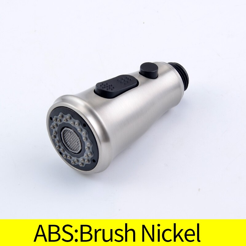 ABS Kitchen Tap Pull Out Parts Kitchen Faucet Replacement Parts Faucet Accessorie Spouts Kitchen Faucet Nozzle,Small shower head: Brush Nickel(ABS)