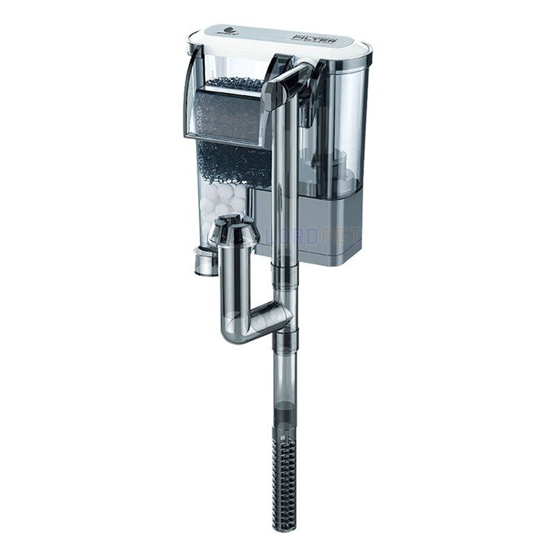 Aquarium Waterfall Filter Hang On Adjustable Water Flow Filter Spong Pad Multifunction Optional Uvc Lamp Skimmer Fish Tank 220v