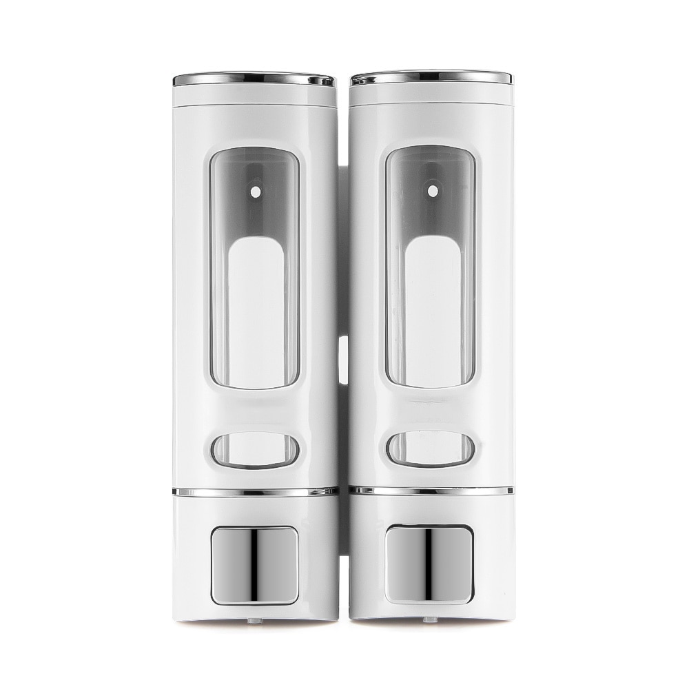 Soap Dispenser Wall Mounted Hand Pressing Liquid Soap Dispenser Chrome Manual Soap Dispenser For Kitchen Bathroom Washroom: doulbe Head