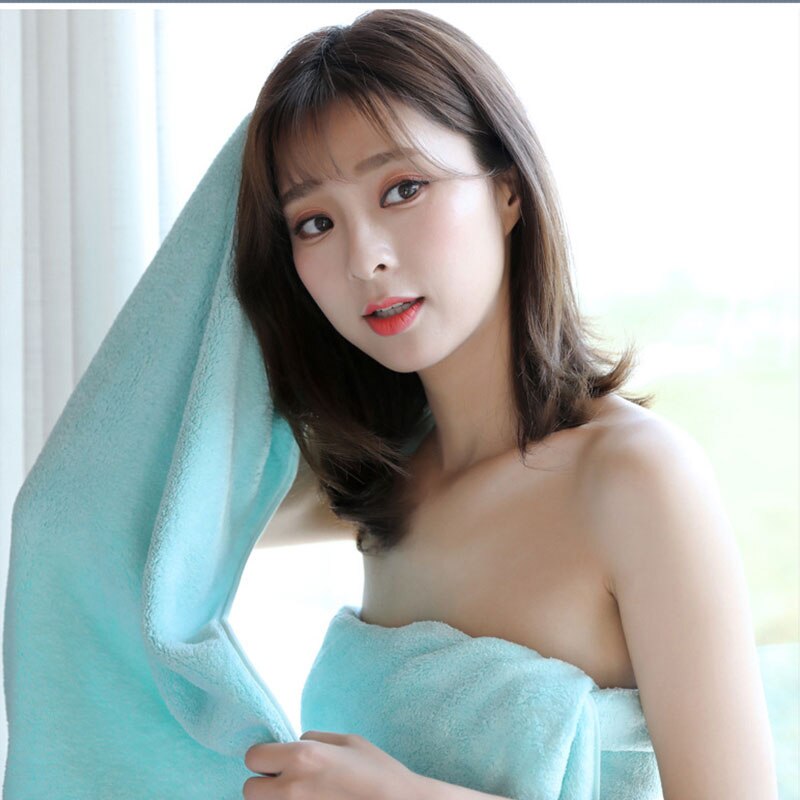 Serviette de bain de luxe en éponge velours pour adultes, 36x80cm, grande serviette douce et absorbante, couleur unie, pour salle de bain