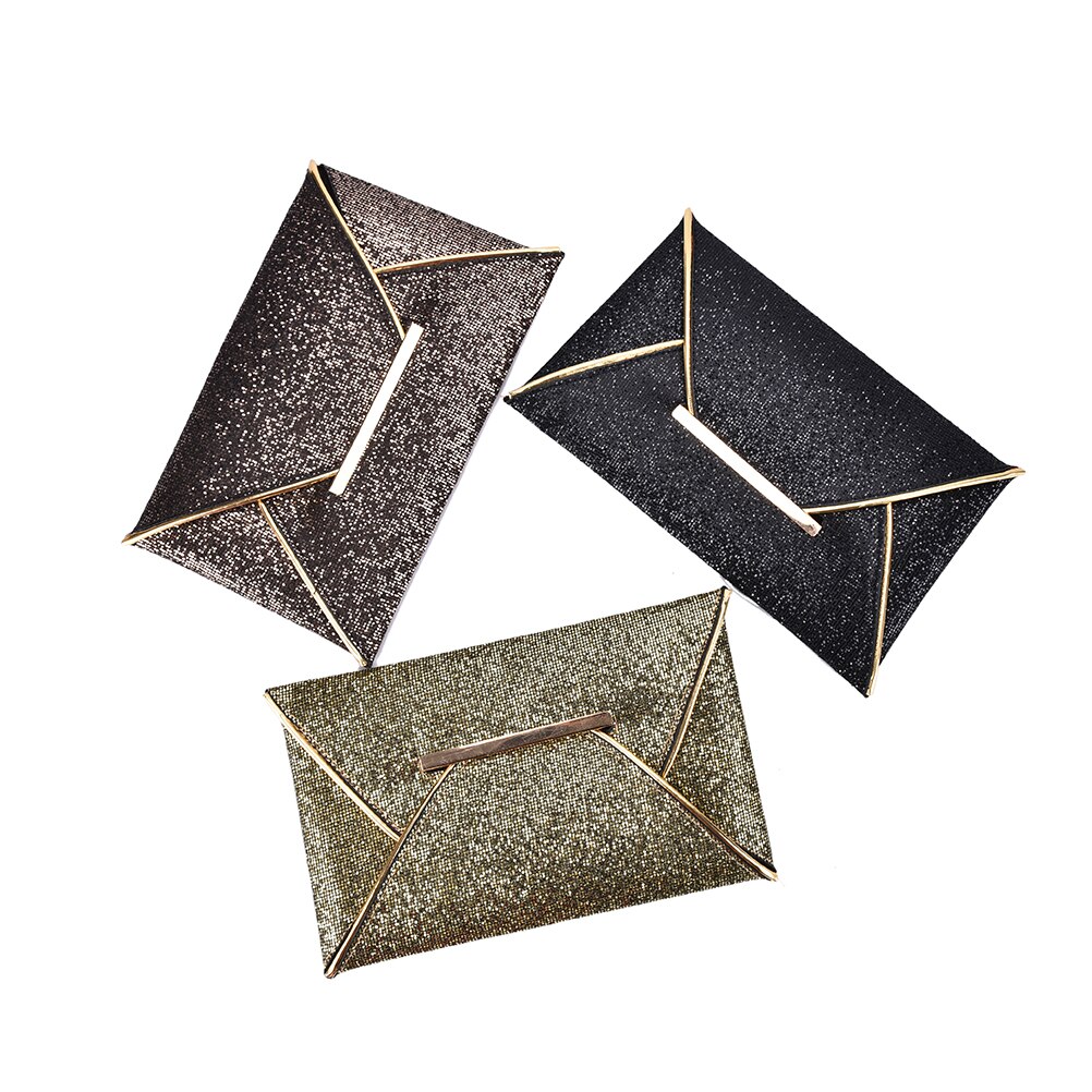 Sac à main de luxe à paillettes pour femmes, pochette à enveloppe brillante de mariage, pochette de soirée, 1 pièce