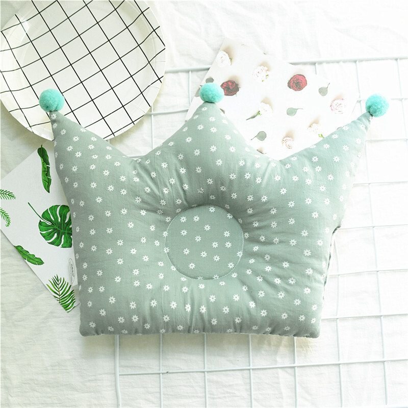 bébé façonnage oreiller prévenir tête plate nourrissons couronne forme Dot imprimer pur coton dormir literie chambre oreillers: Style 7