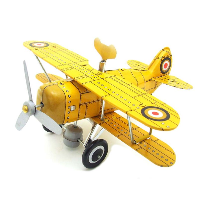 Retro Airplane Model Delicate Vintage Biplane Handicraft for Home