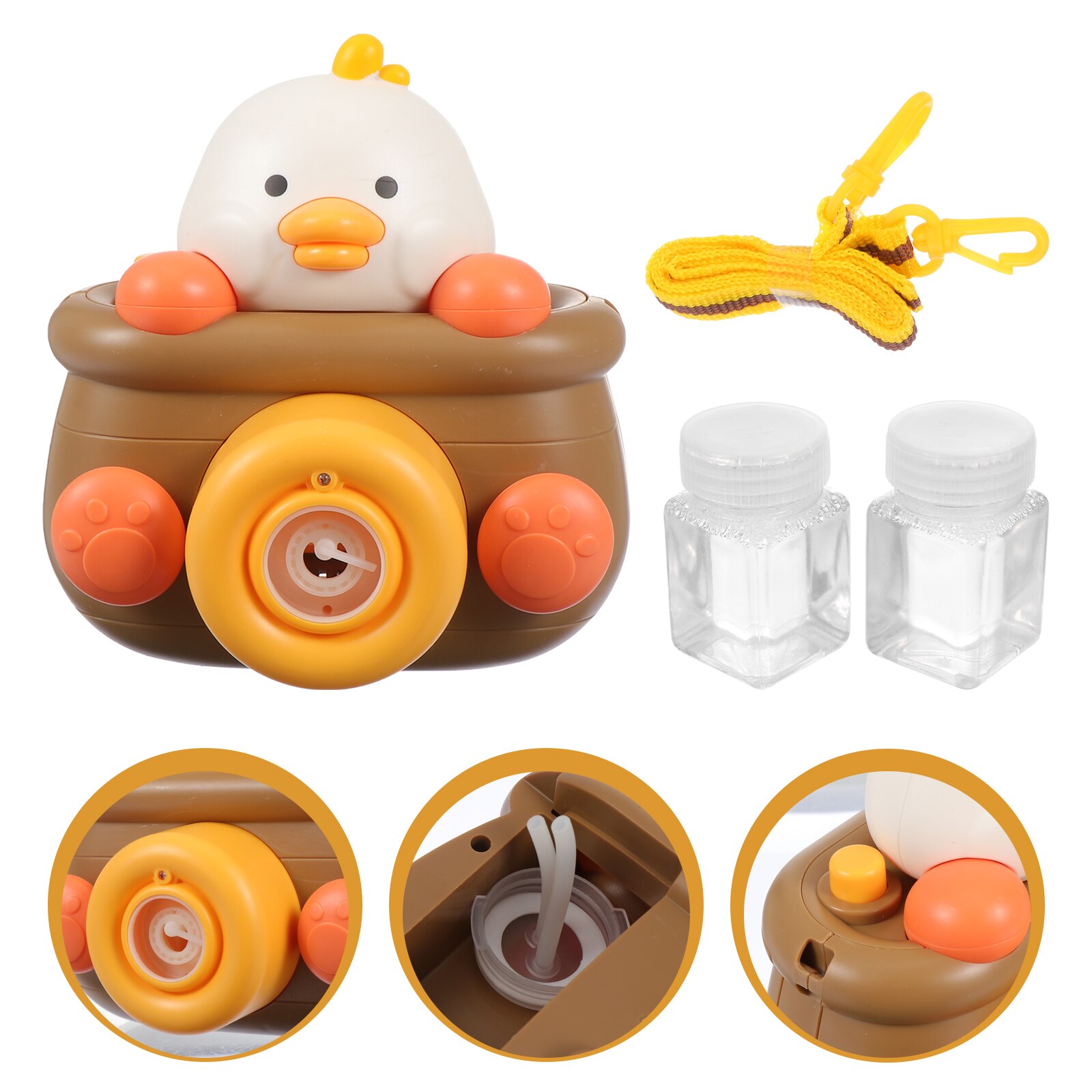 1Pc Bubble Blower Plaything Bubble Plaything Electric Bubble Blower for School Kids Garden: Yellow