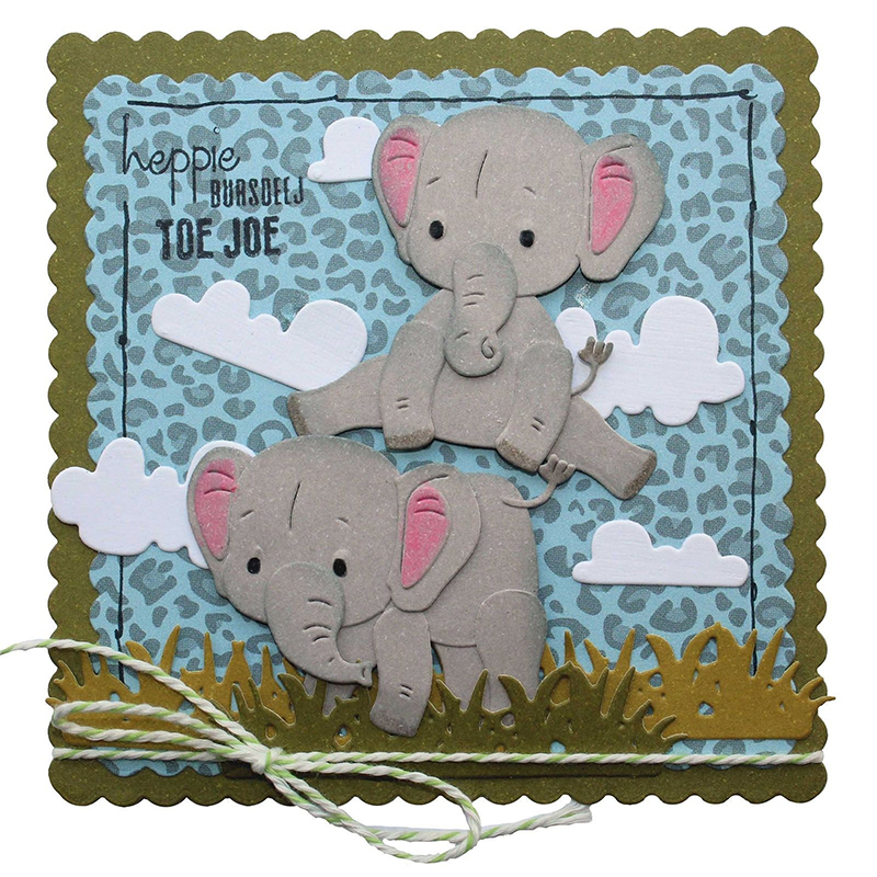 Playing elephant Metal Cutting Dies cut die mold decoration Scrapbooking Embossing paper craft mould punch stencils