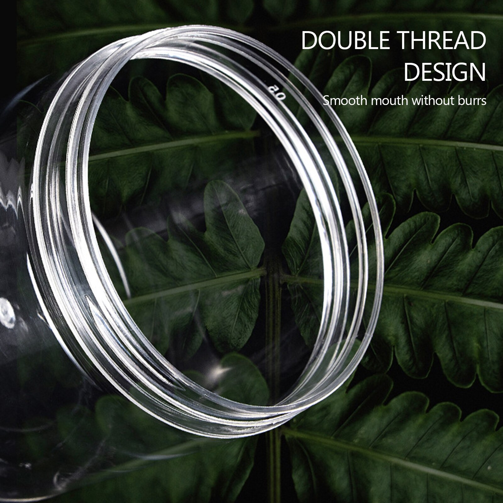 50ml/100ml/150ml/200ml/300ml Plastic Jar With Iron Lid Transparent Container Storage Jars Cosmetic Food Storage Jars