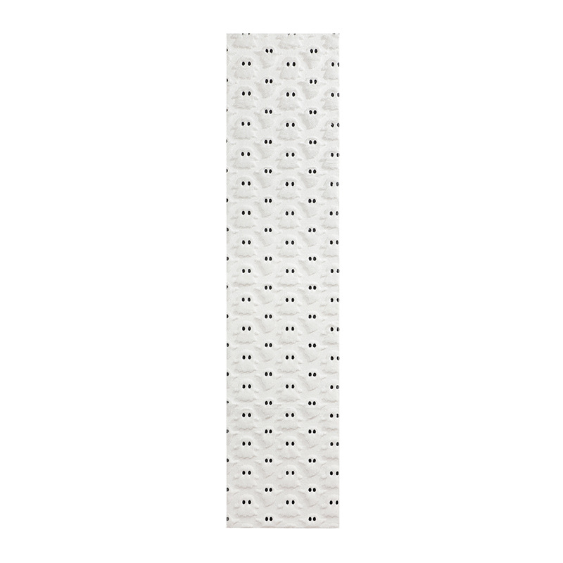 Black White Embossed Tablecloth Gothic Eye Of Ghost Table Runner For Home Decor Party Festival