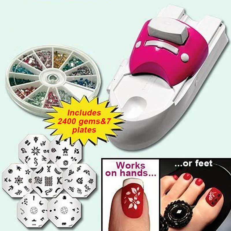 Creatieve Schoonheid Gereedschap Nail Schilderen Arts Apparaat Kits Alle-In-een Nagels Art Machine Voor Vrouwen Nagel Afdrukken kit