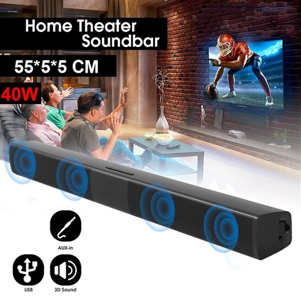 20W Draadloze Bluetooth Soundbar Stereo Speakers H Grandado 20w-draadloze-bluetooth-soundbar-stereo-speakers-h-grandado