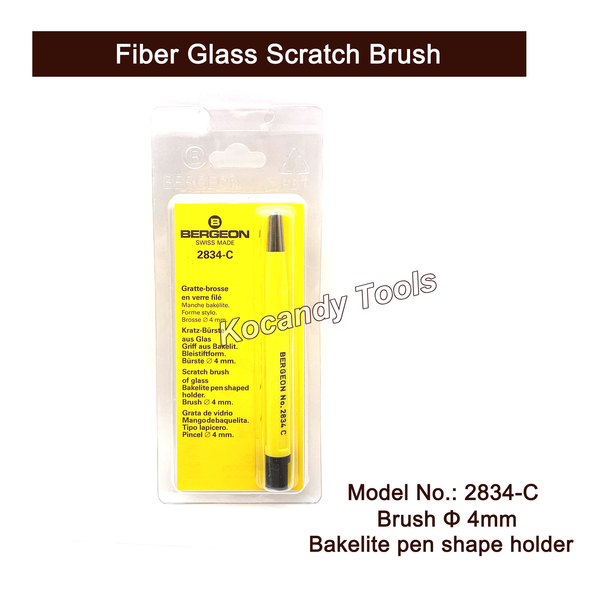 No .2834- c bergeon fiber glass scratch brush pen form for urmakare scrach remover tool