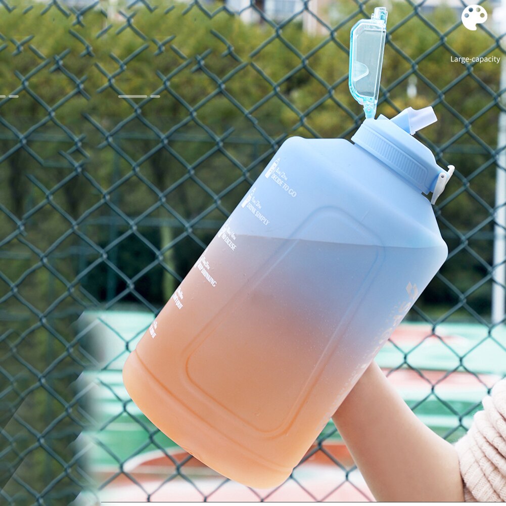 Botella de agua de gran capacidad para Fitness, vaso de plástico para entrenamiento, gimnasio al aire libre, 2,3 litros