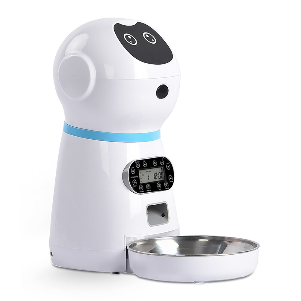 Uppdatera 3.5l husdjursmatare smart automatisk husdjursmatare medelstora små hundar kattmat avtagbar röstinspelare och timer: Kr plugg