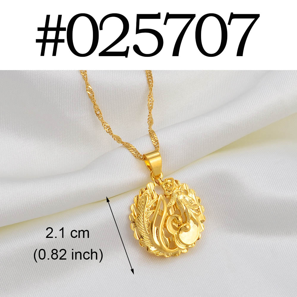 Anniyo Charm Butterfly,Heart,Dolphin,Rose Flower,Peacock &amp; Angel Pendant Necklaces Stylish Party accessories Jewelry #025107: Peacock / 45cm or 17.7 Inches