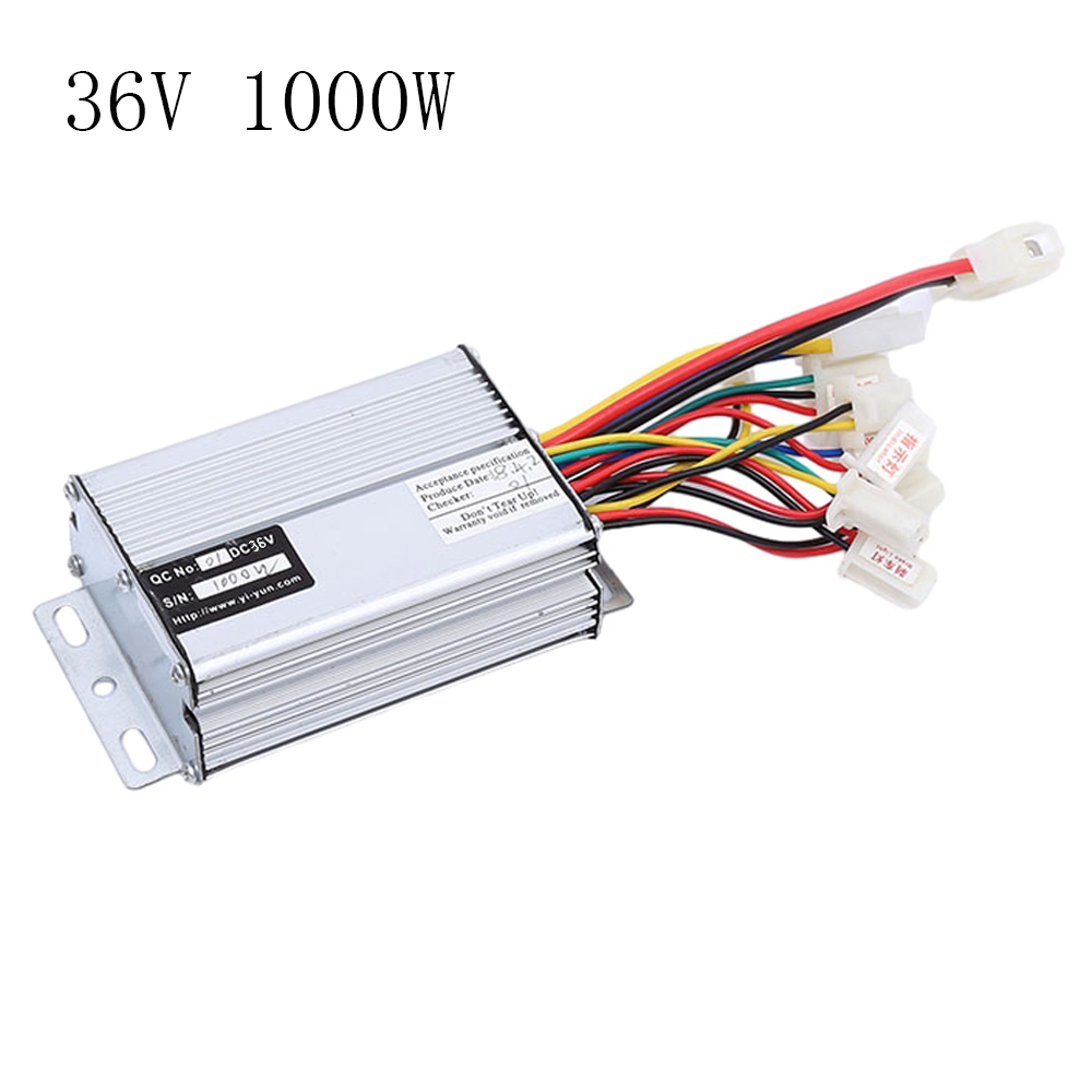 Controlador de velocidad del Motor de 36V/48V y 1000W, controlador de cepillo para bicicleta eléctrica, controlador de velocidad de cepillo de 30A CC para piezas de bicicleta eléctrica, 1 ud.