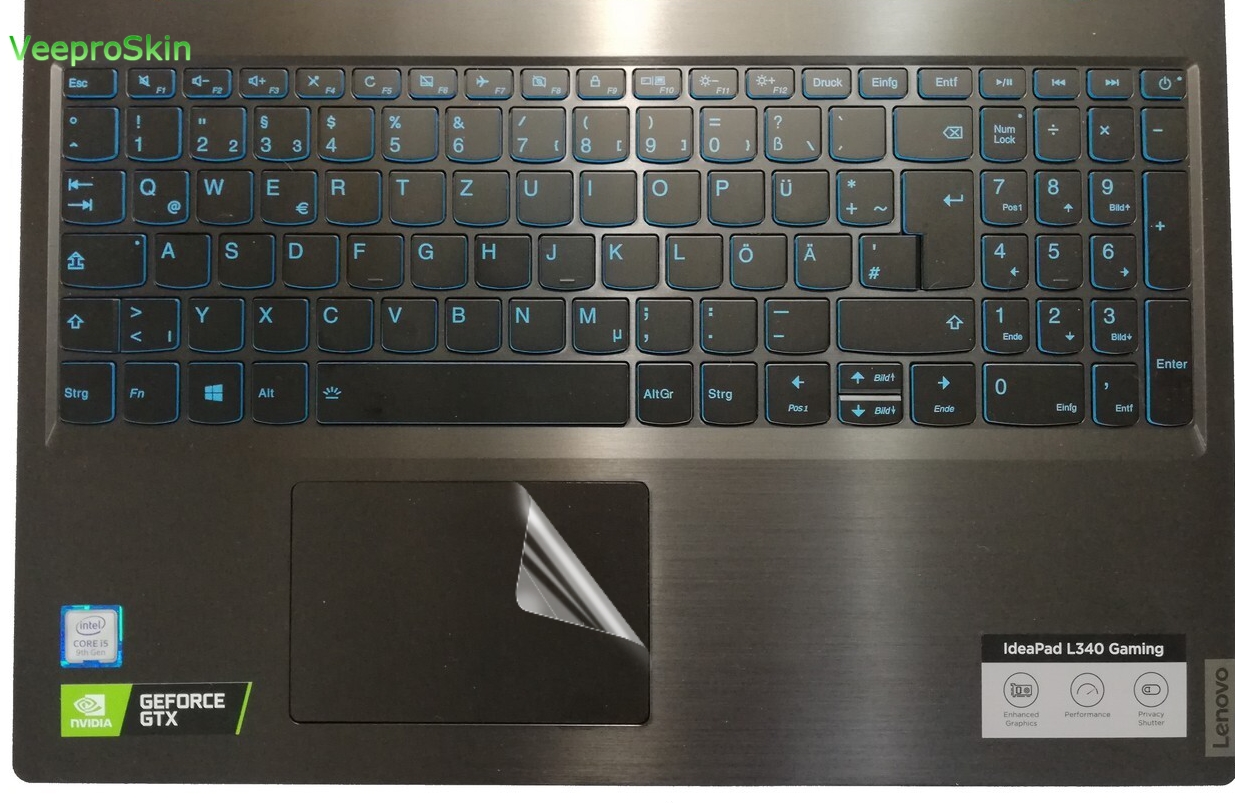 Mat touchpad beskyttelsesfilm klisterbeskytter til lenovo ideapad  l340-15 iwl  l340-15 irh  l340 15 iwl 15 irh 15 api 15.6 "touch pad