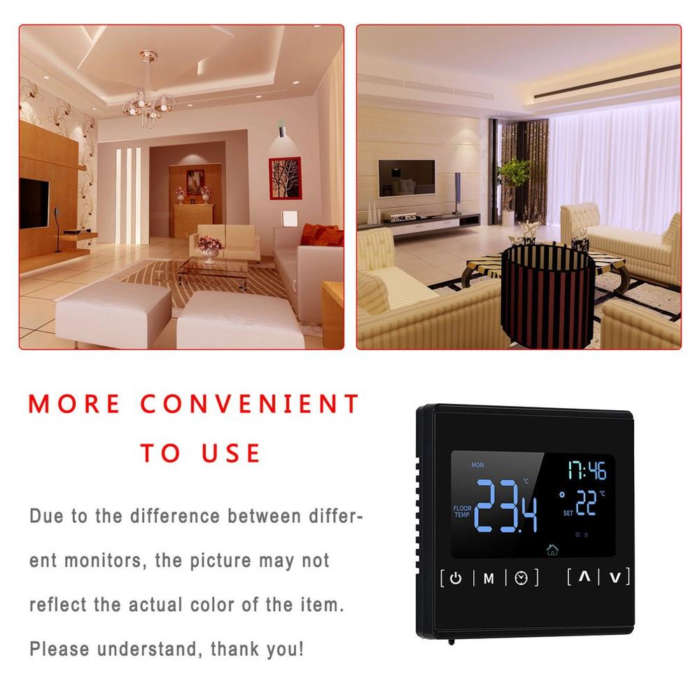 Wi Fi Smart Thermostat Digital Temperature Controller App Control Weekly Circulation