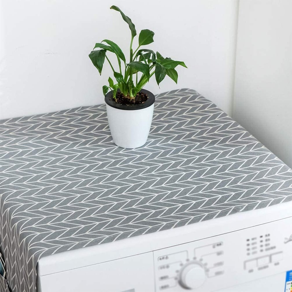 Polyester katoenen hoes wasmachine stofhoezen koelkast stofbeschermer met opbergzak schone huisdecoratie