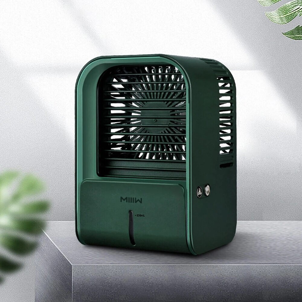 Xiaomi-enfriador de aire portátil MIIIW, ventilador de bajo ruido, 3 velocidades, aire acondicionado de escritorio, Humidificador USB, purificador para oficina y dormitorio