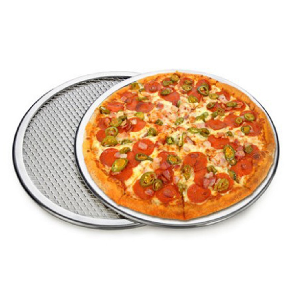Aluminiumslegering non-stick pandekage pizza mesh bageplade bagegrej køkkenværktøj