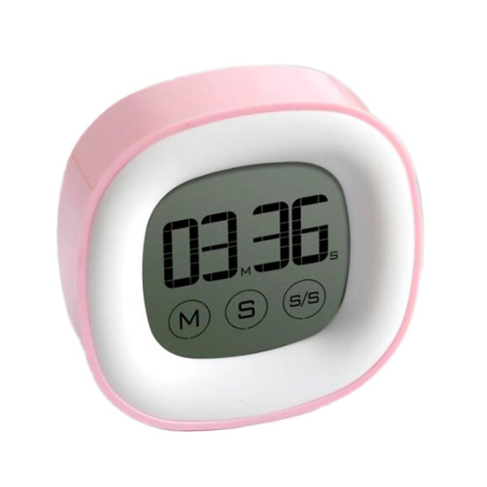 LCD Digital Kitchen Countdown Timer Mini Cooking Timer with Timer Memory Recall Magnetic Stopwatch Cooking Alarm Clock 2 Colors: pink