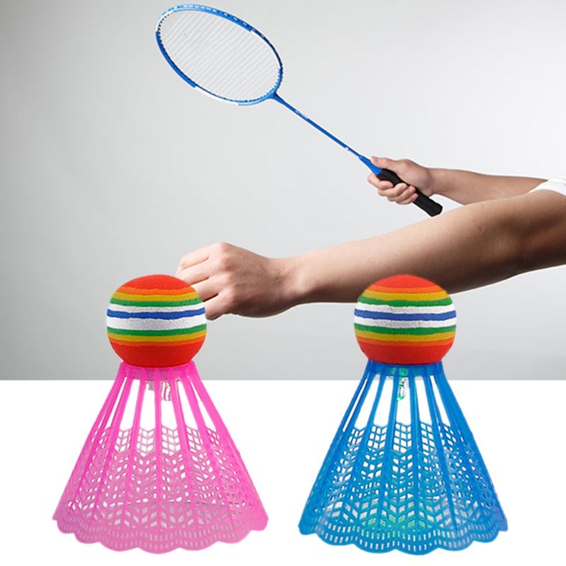 4 sztuk oświetlenie doprowadziło badminton ptaszki świecące w ciemności noc nylon wolant tęcza piłka głowa na zewnątrz sportowy halowe