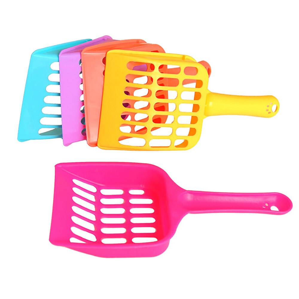 Macaron Kleur Kat Schop Plastic Scoop Ziften Kat Zand Schoonmaak Tool voor Wc Huisdier Kattenbakvulling Schop